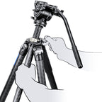 Leofoto Manba LV-284C treppiede + BV-5 videohead