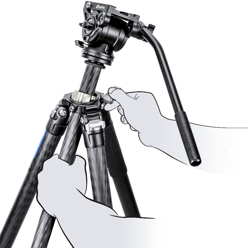 Leofoto Manba LV-284C treppiede + BV-5 videohead