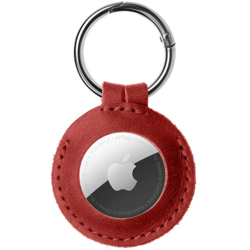 FIXED Leather Case for AirTag red
