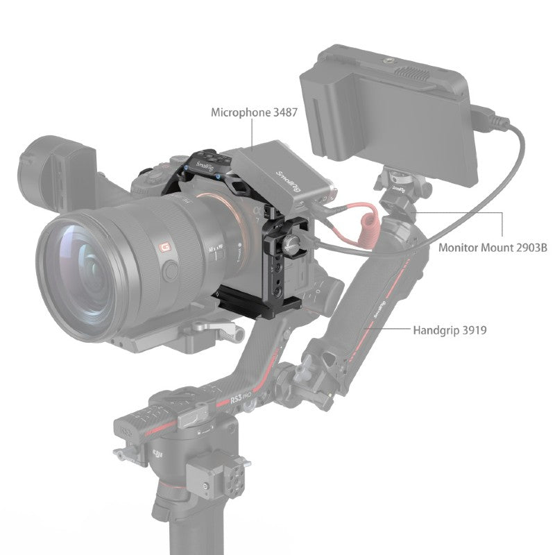 SmallRig "Rhinoceros" Advanced Gabbia Kit per Sony Alpha 7R V / Alpha 7 IV / Alpha 7S III 3710