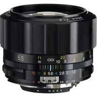Voigtländer Nokton 55mm f/1.2 SLII-S Nikon Ai-S (CPU) black lens