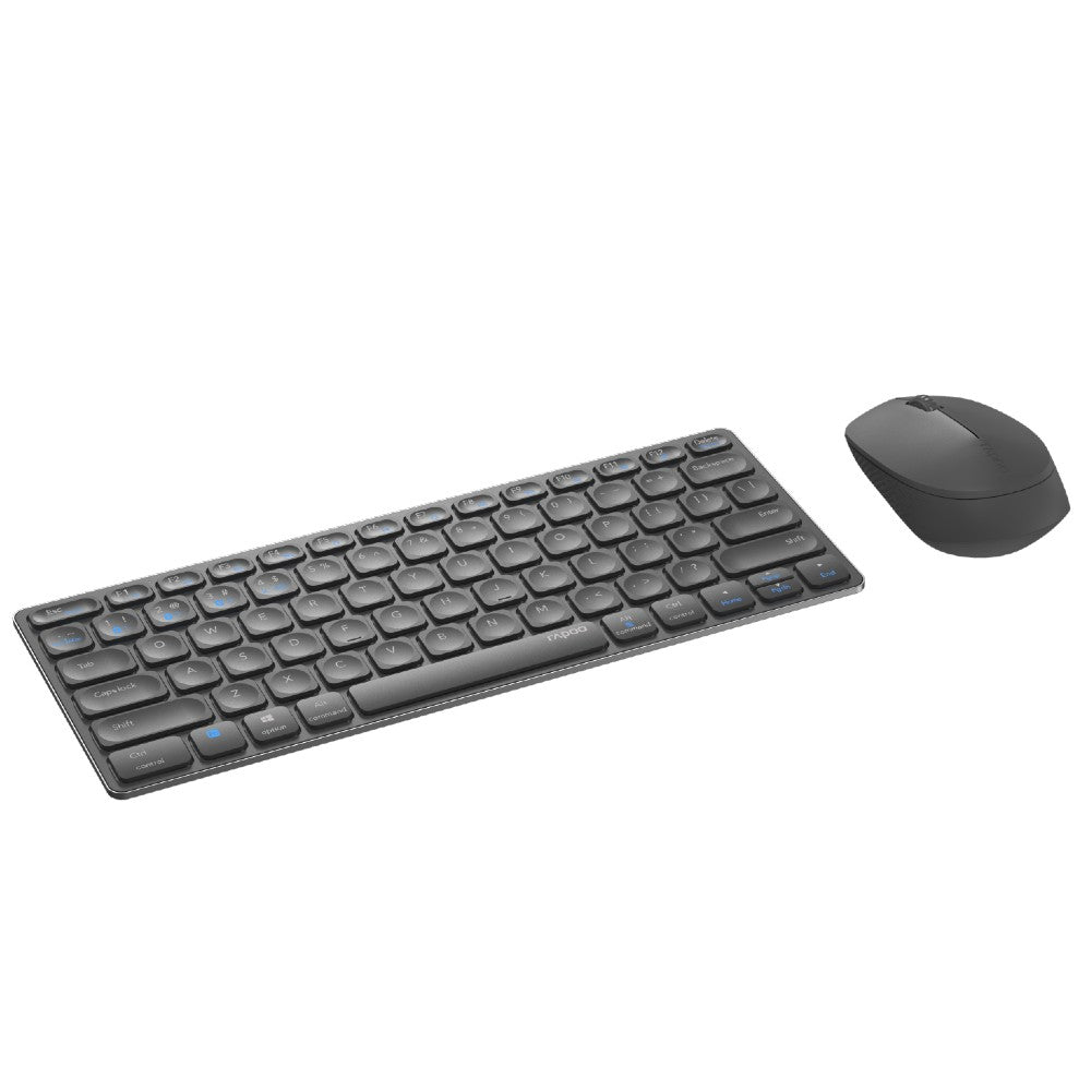 Rapoo 9600M Wireless multimode Blade Combo Set, QWERTY US - Dark Grey