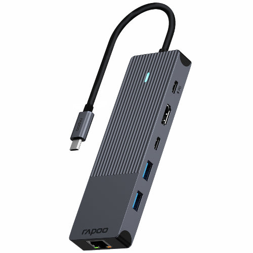 Adattatore multiplo USB-C Rapoo, 6 in 1