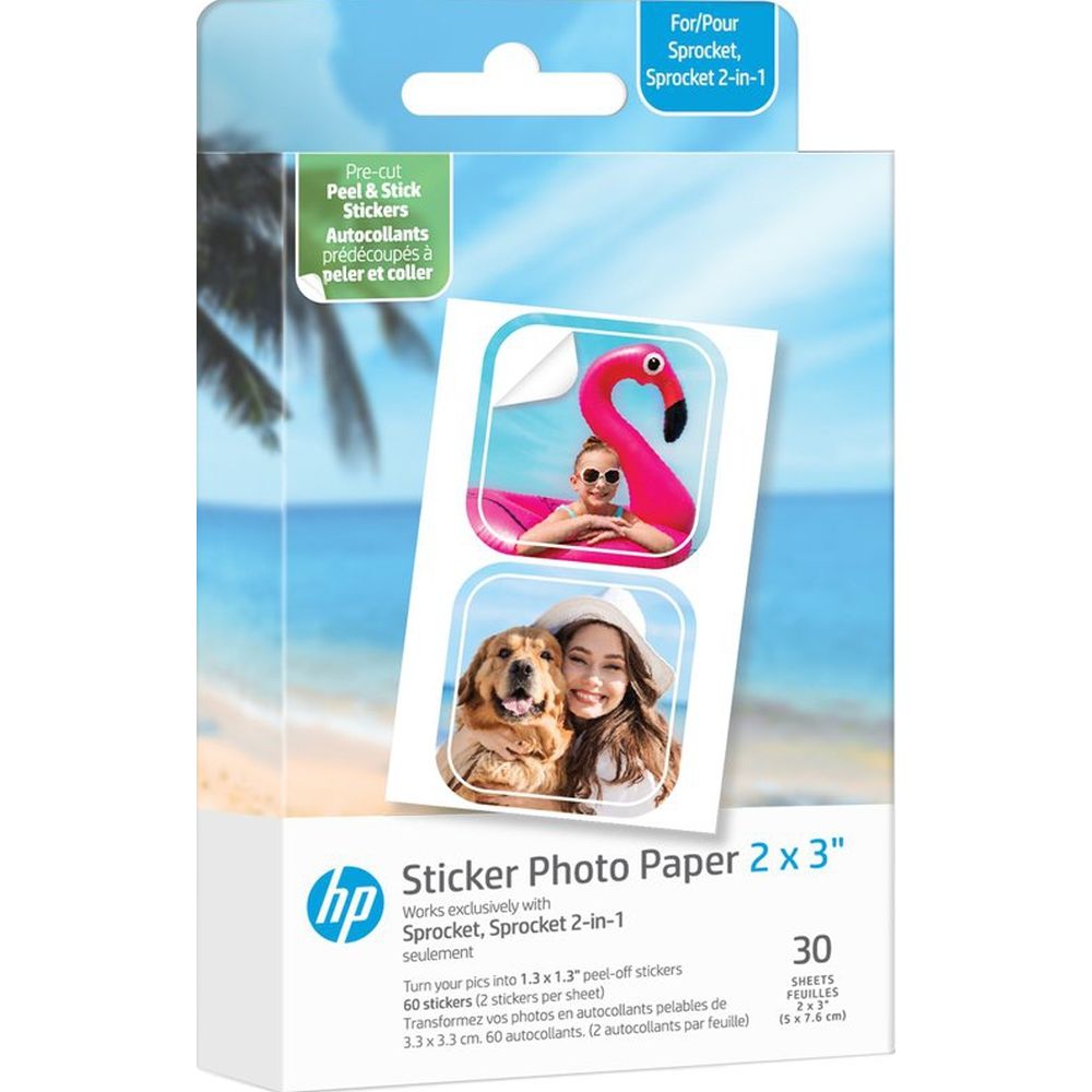 HP Sticker Photo paper Cut Out 2x3"