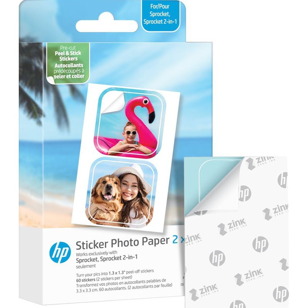 HP Sticker Photo paper Cut Out 2x3"