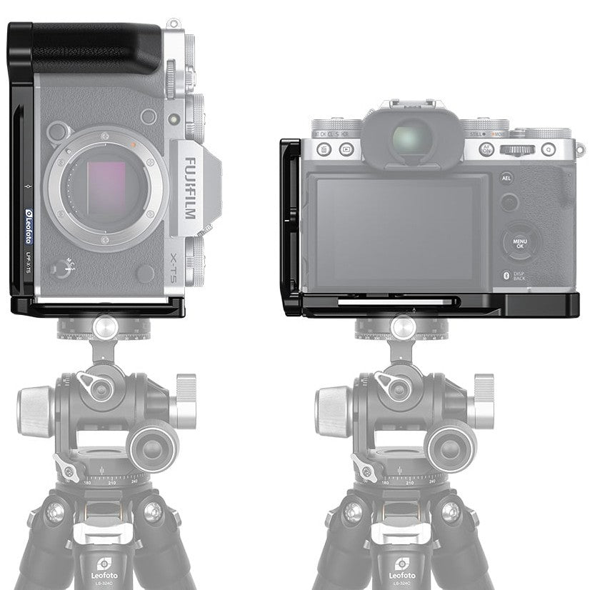 Leofoto Piastra a L per Fujifilm X-T5 con impugnatura