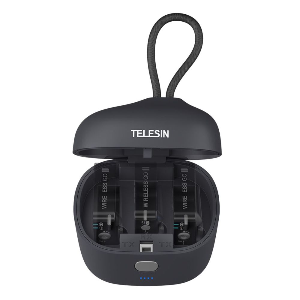 Telesin Scatola di ricarica per RØDE Wireless GO & GOII, batteria da 4000 mAh