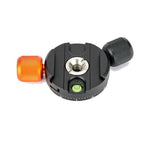 Adattatore universale per pinza panoramica a 3 gambe con piastra QR nera / rame