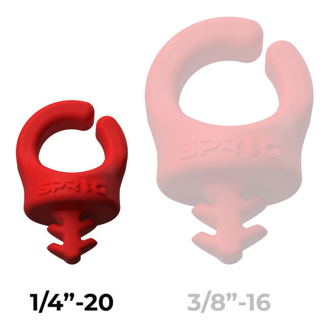 SPRIG Cable Opening 9mm 1/4”-20, Rosso, 6-Pack
