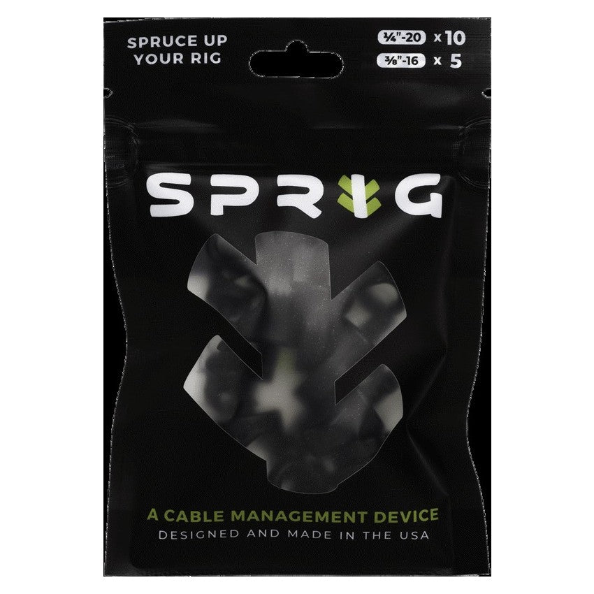 SPRIG Black Value pack 10x 1/4”-20 Sprigs + 5x 3/8”-16 Big Sprigs