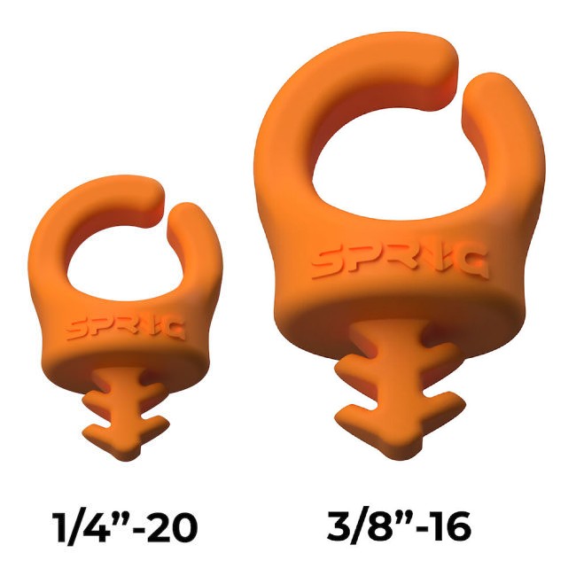 SPRIG Arancione Value Pack; 10x 1/4”-20 Sprigs + 5x 3/8”-16 Big Sprigs