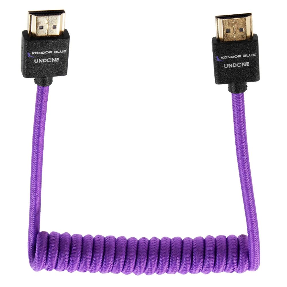 Kondor Blue Gerald Undone MK2 Cavo HDMI completo 12"-24" a spirale (Viola)