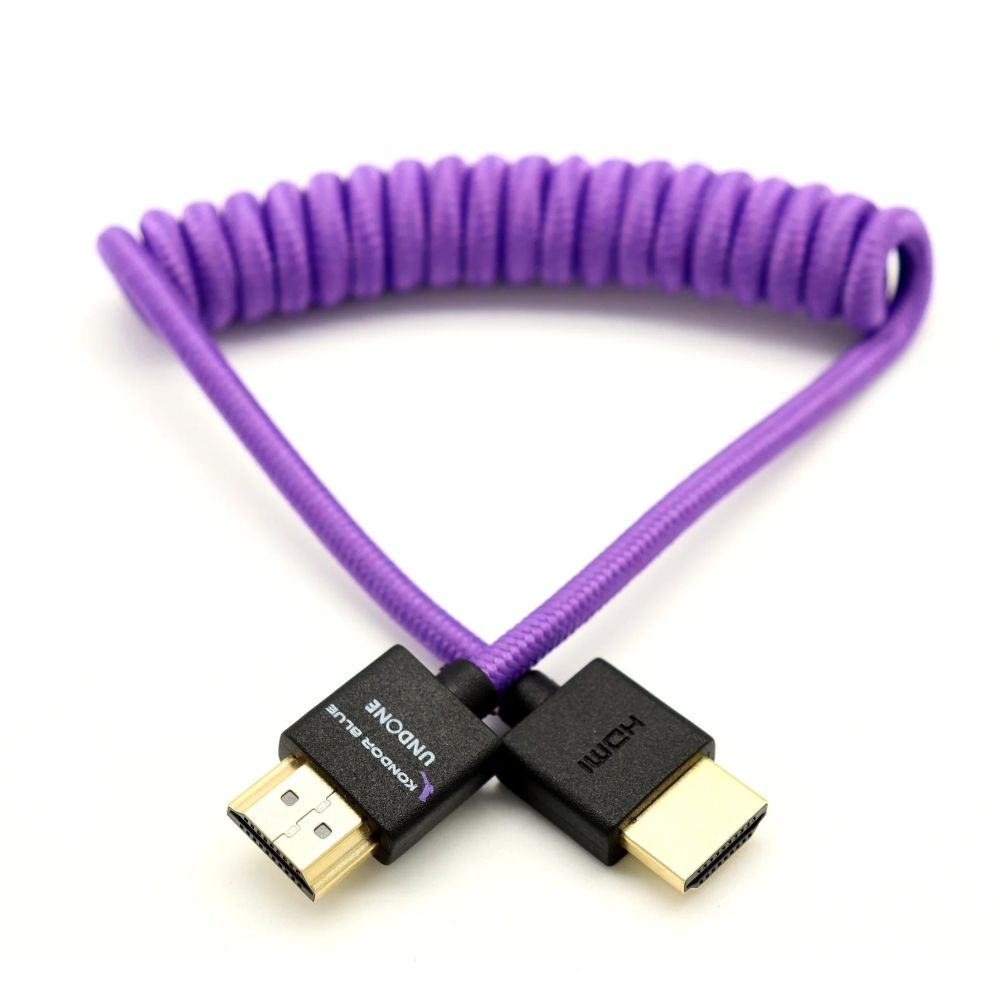 Kondor Blue Gerald Undone MK2 Cavo HDMI completo 12"-24" a spirale (Viola)