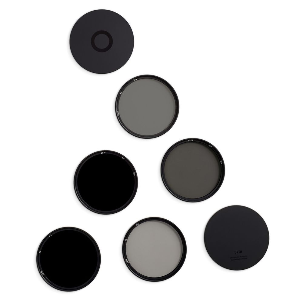 Kit filtri obiettivo Urth 62mm ND2, ND4, ND8, ND64, ND1000 (Plus+)