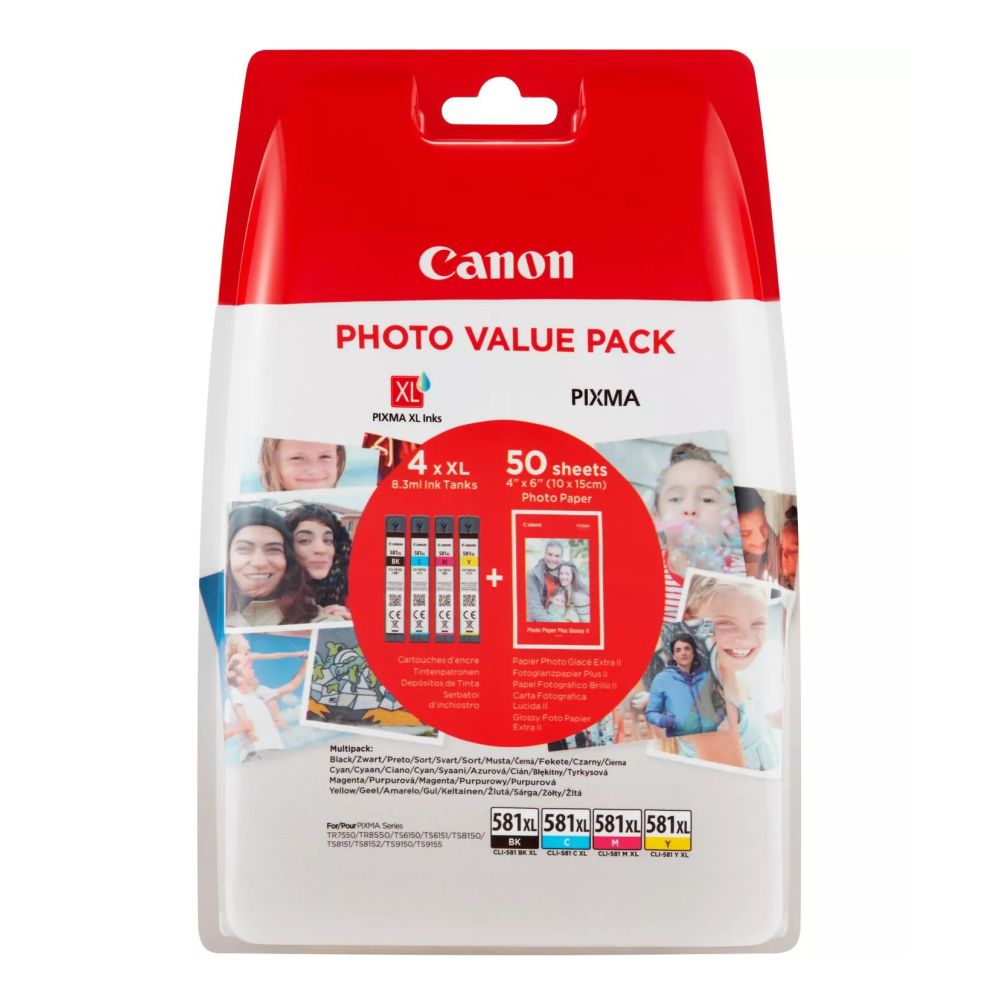 Confezione multipla di foto Canon CLI-581 XL