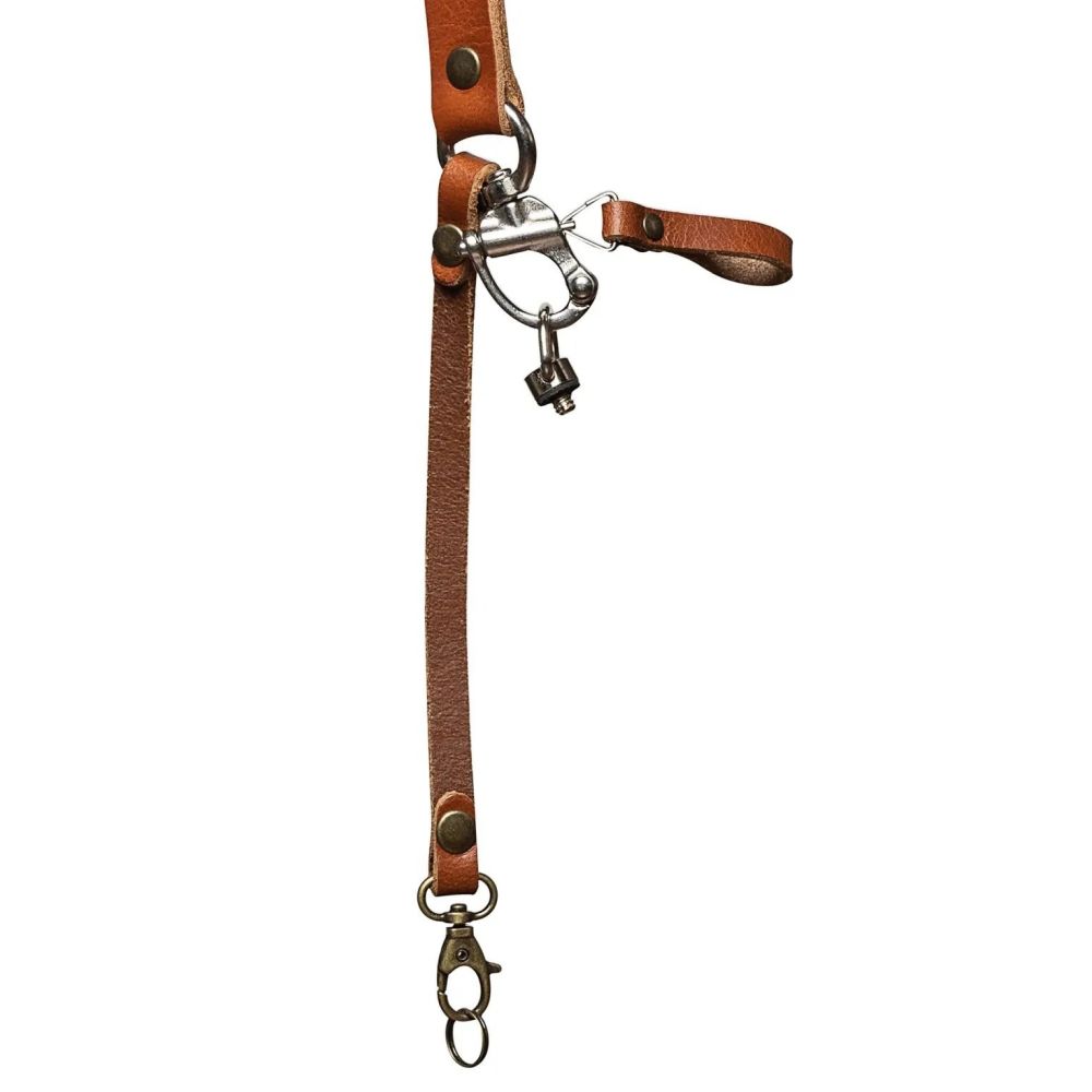 The Hantler Camera Shoulder strap Cognac / Brass, Regular