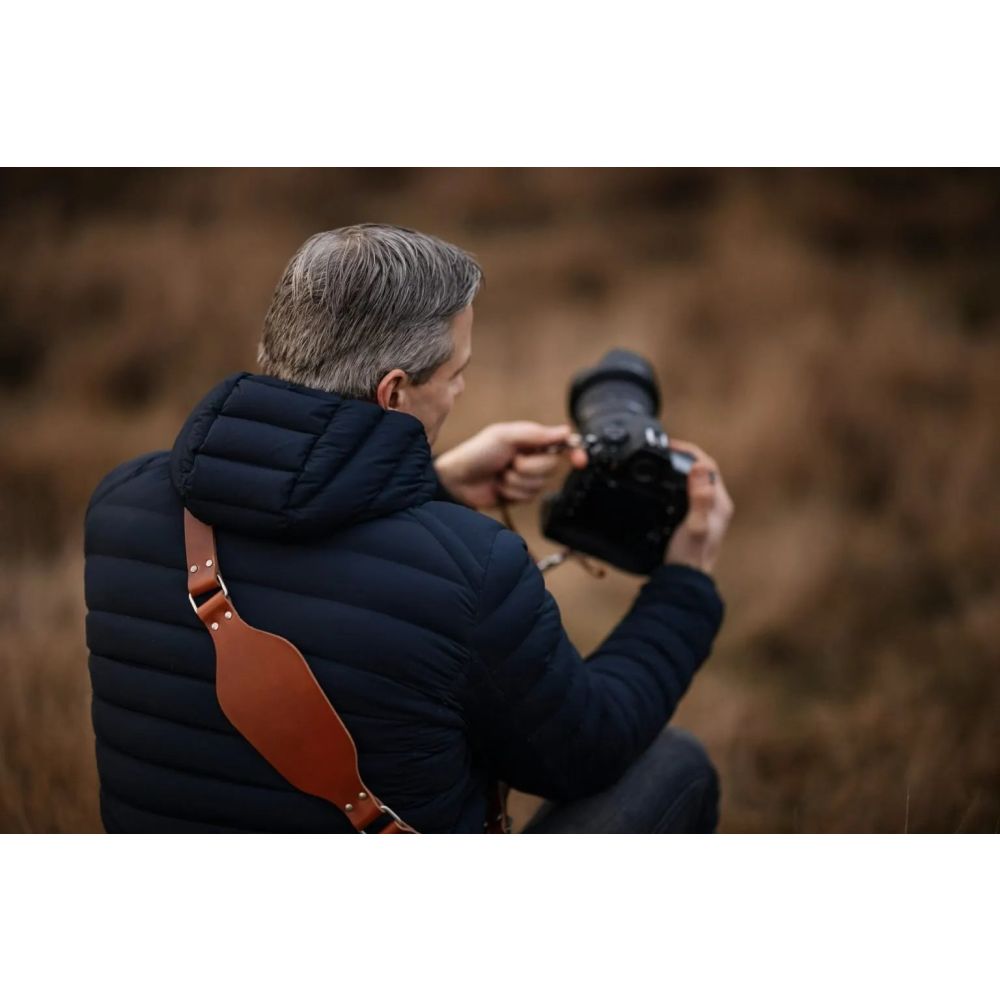 The Hantler Camera Shoulder strap Cognac / Brass, Regular