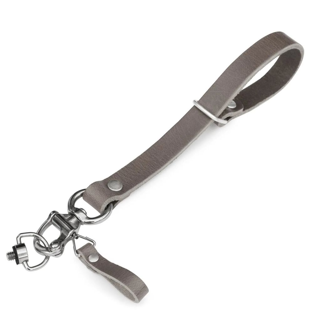 The Hantler Wrist strap - quick release Stone Gray / silver