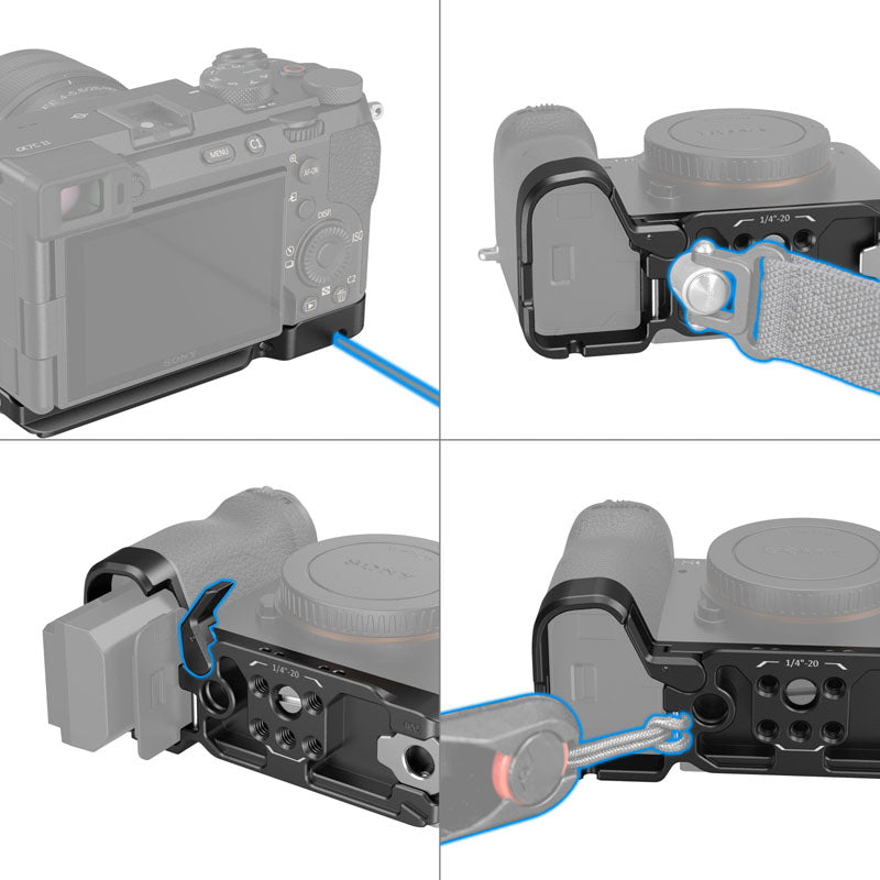 SmallRig 4439 Bottom Attacco Piastra per Sony Alpha 7C II / 7CR, argento