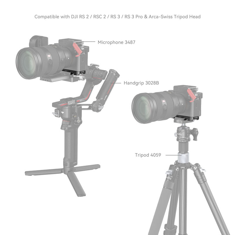 SmallRig 4439 Bottom Attacco Piastra per Sony Alpha 7C II / 7CR, argento