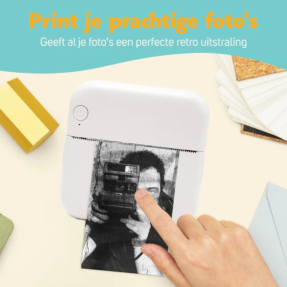 Mini stampante fotografica Pora&Co per smartphone, verde
