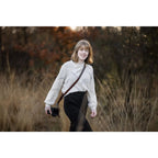 The Hantler Camera Shoulder strap Brandy / Old silver, Large