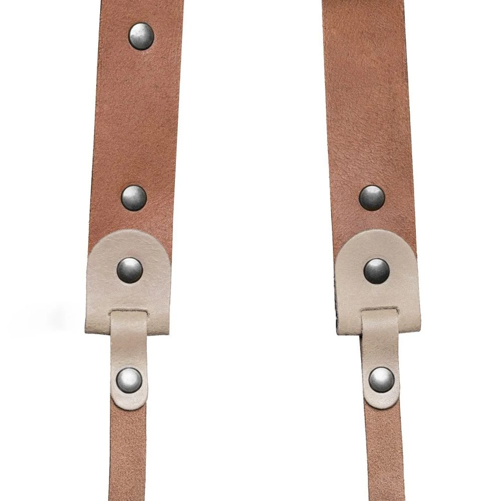The Hantler Camera Neck strap Ivory / Brass