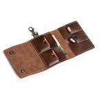 Porta schede di memoria The Hantler Marrone cioccolato / Ottone, 3x SD + 2x CF