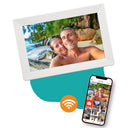 Pora&co Digital Photo Frame con WiFi & Frameo App 10 inch, bianco
