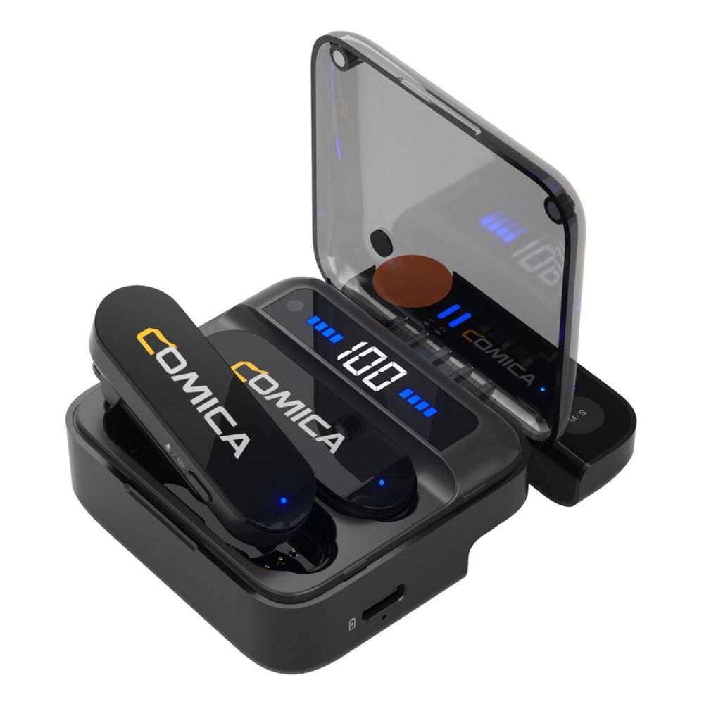 Microfono wireless per smartphone Comica 2.4GHz 2 trasmettitori USB-C