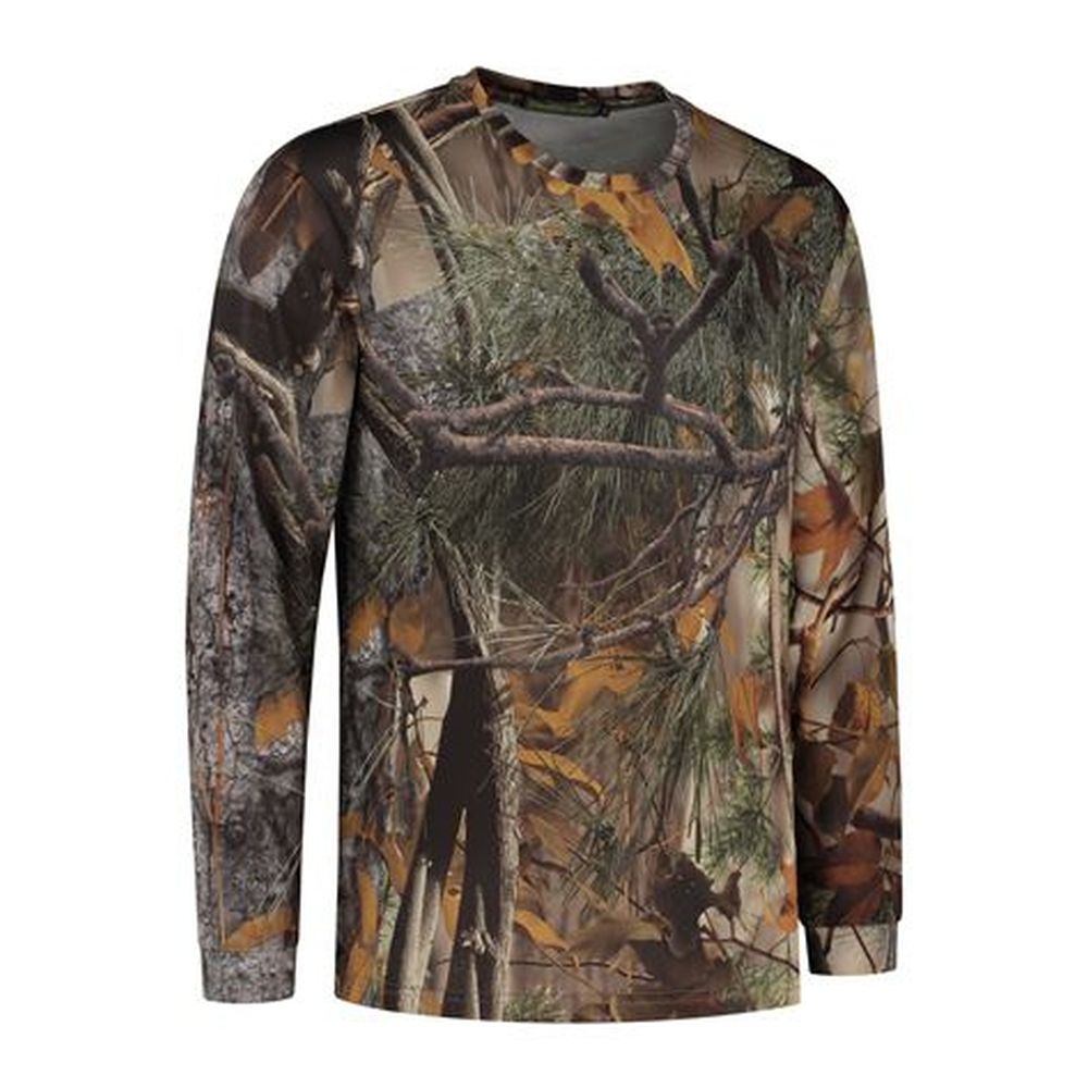 Stealth Gear T-Shirt Long Sleeve Camo Forest Print, Size M