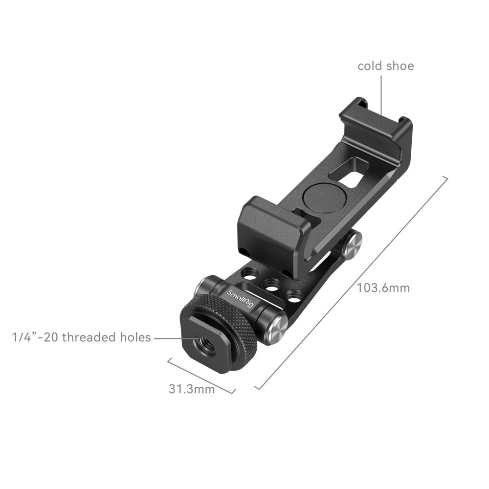 SmallRig 4382 Metal phone holder with cold shoe mount