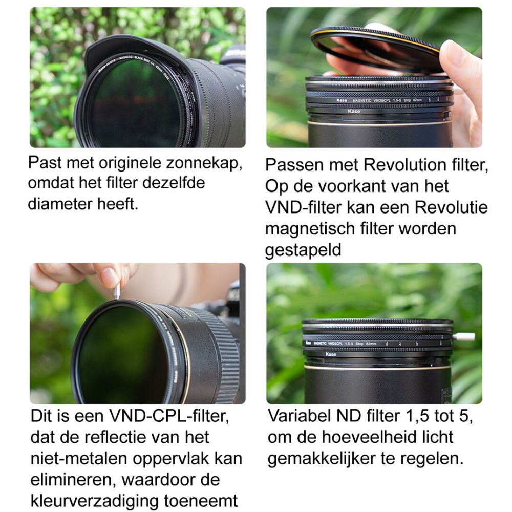 Kase Video Kit VND-CPL with Black Mist Filter 77mm