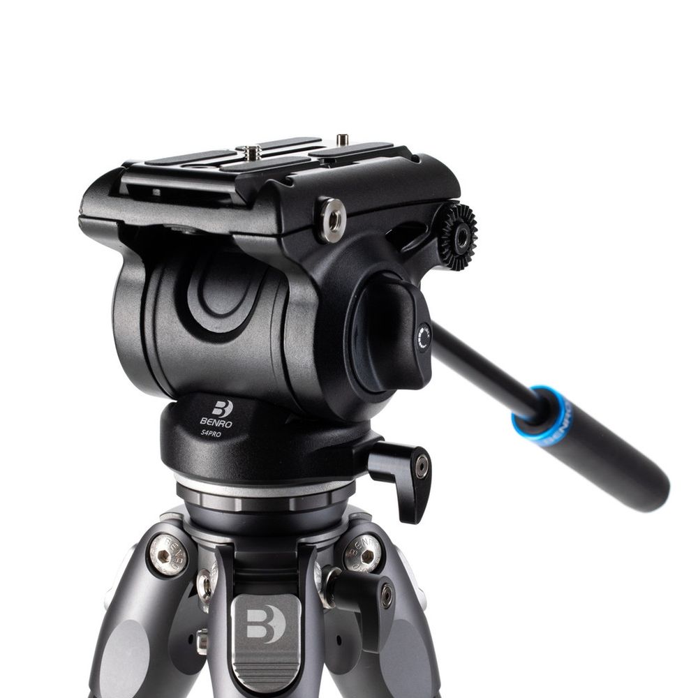 Benro Tortoise Carbon Tripod with S4PRO Video Head 34C Levelling Base
