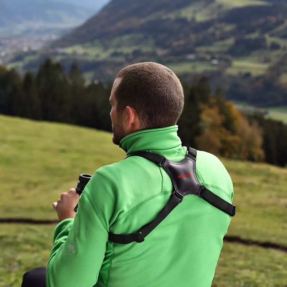 Tracolla per binocolo professionale MINOX, nera