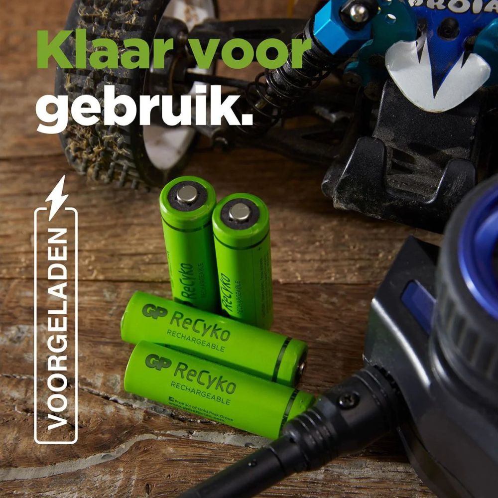 GP NiMH ReCyko AAA 950mAh 1.2V Rechargeable, 4 Pieces