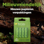 GP NiMH ReCyko AA 2600mAh 1.2V Rechargeable, 4 Pieces