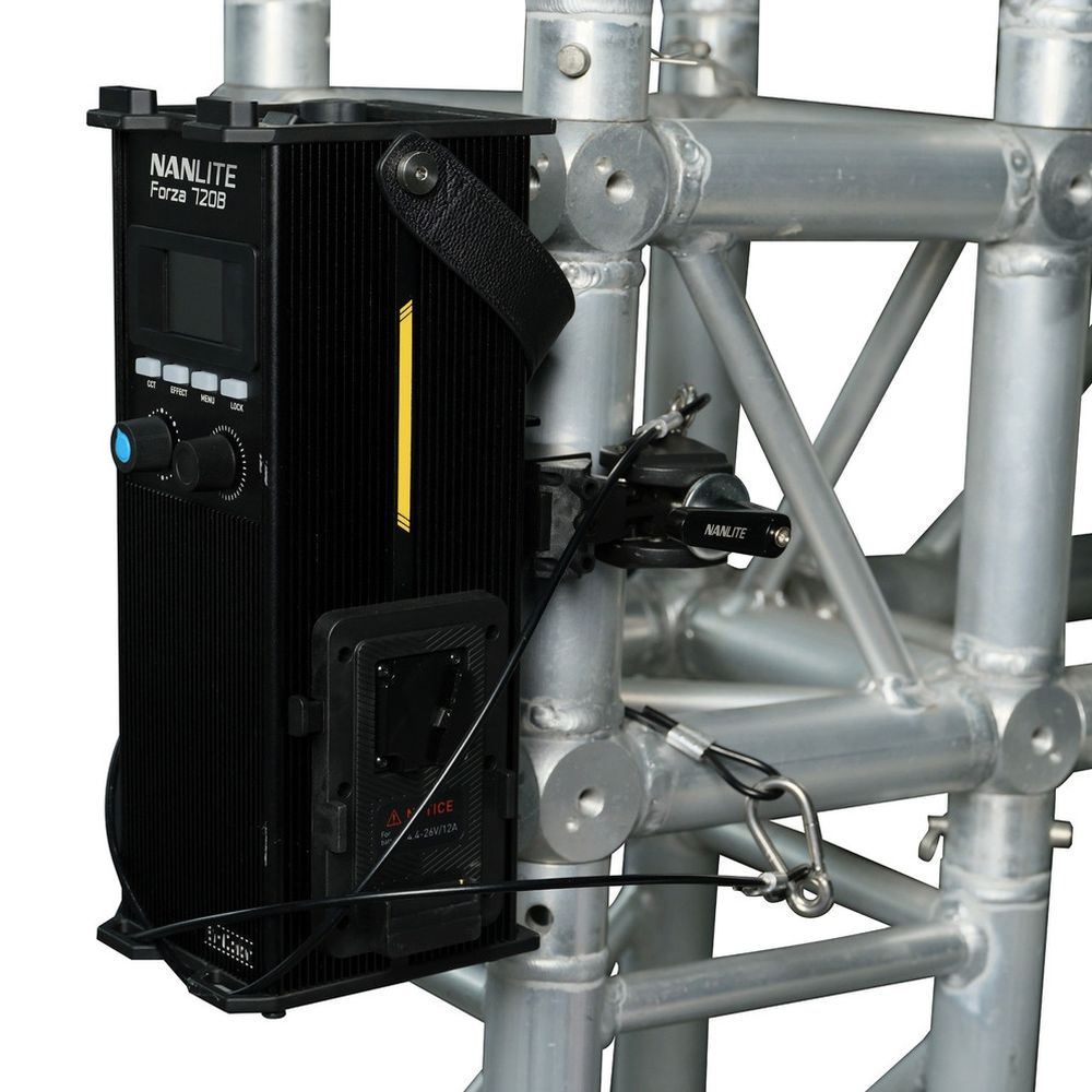 Nanlite Super Clamp con gancio e maniglia (per Forza 300II/BII 500II/BII e PavoSlim)