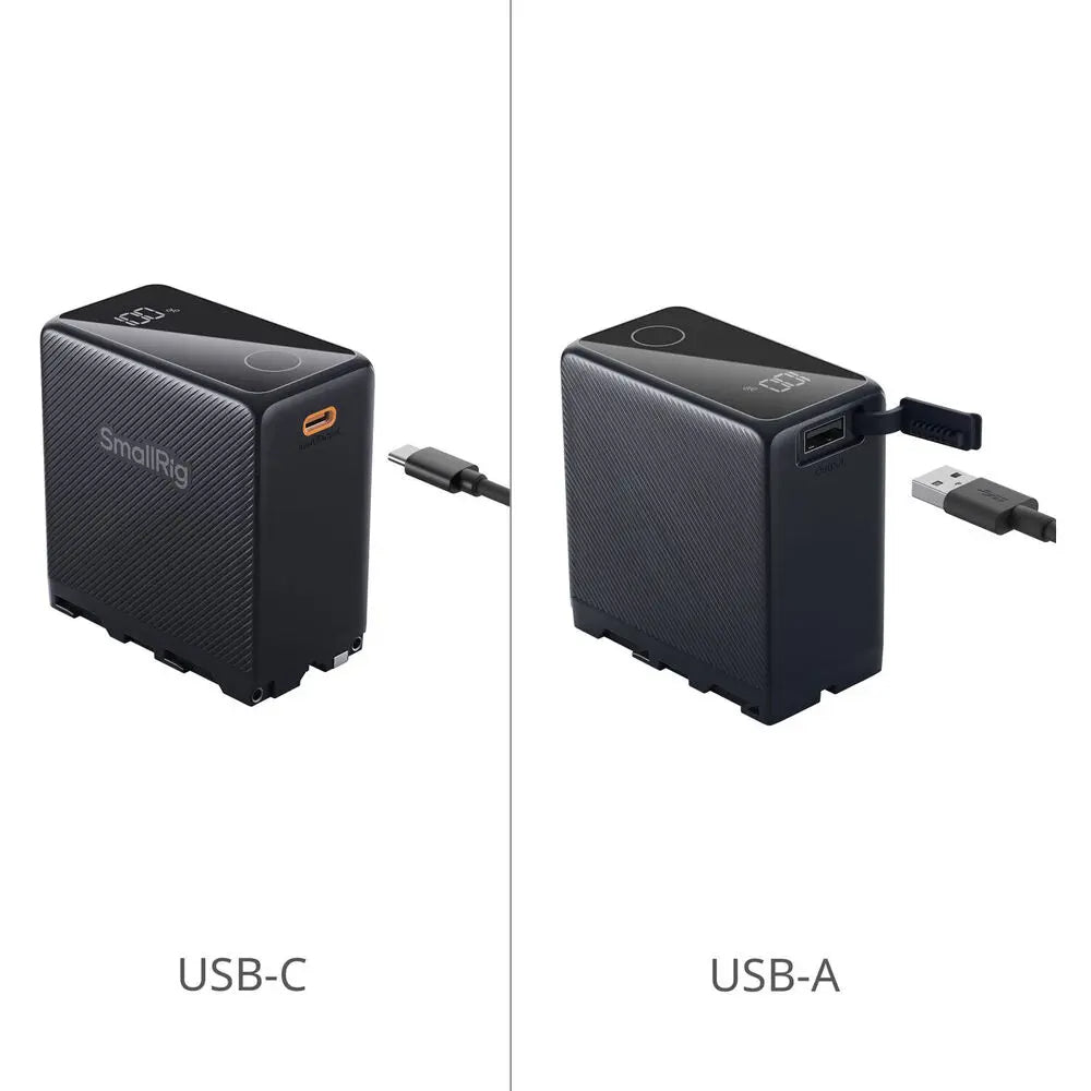 SmallRig 4469 NP-F970 USB-C Rechargeable Camera Battery, black