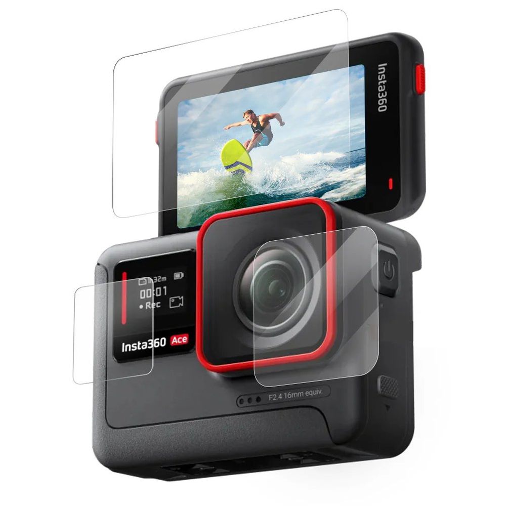 Set di pellicole protettive Telesin in vetro temperato per Insta 360 Ace Pro