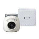 Fujifilm INSTAX PAL digital fotocamera, Milky Bianco + stampante Link WIDE, Ash Bianco