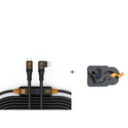 Tether Tools TetherGuard LeverLock & cable set, USB-C straight to USB-C angled, 9.4 m non-reflective black
