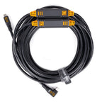 Tether Tools TetherGuard LeverLock & cable set, USB-C straight to USB-C angled, 9.4 m non-reflective black