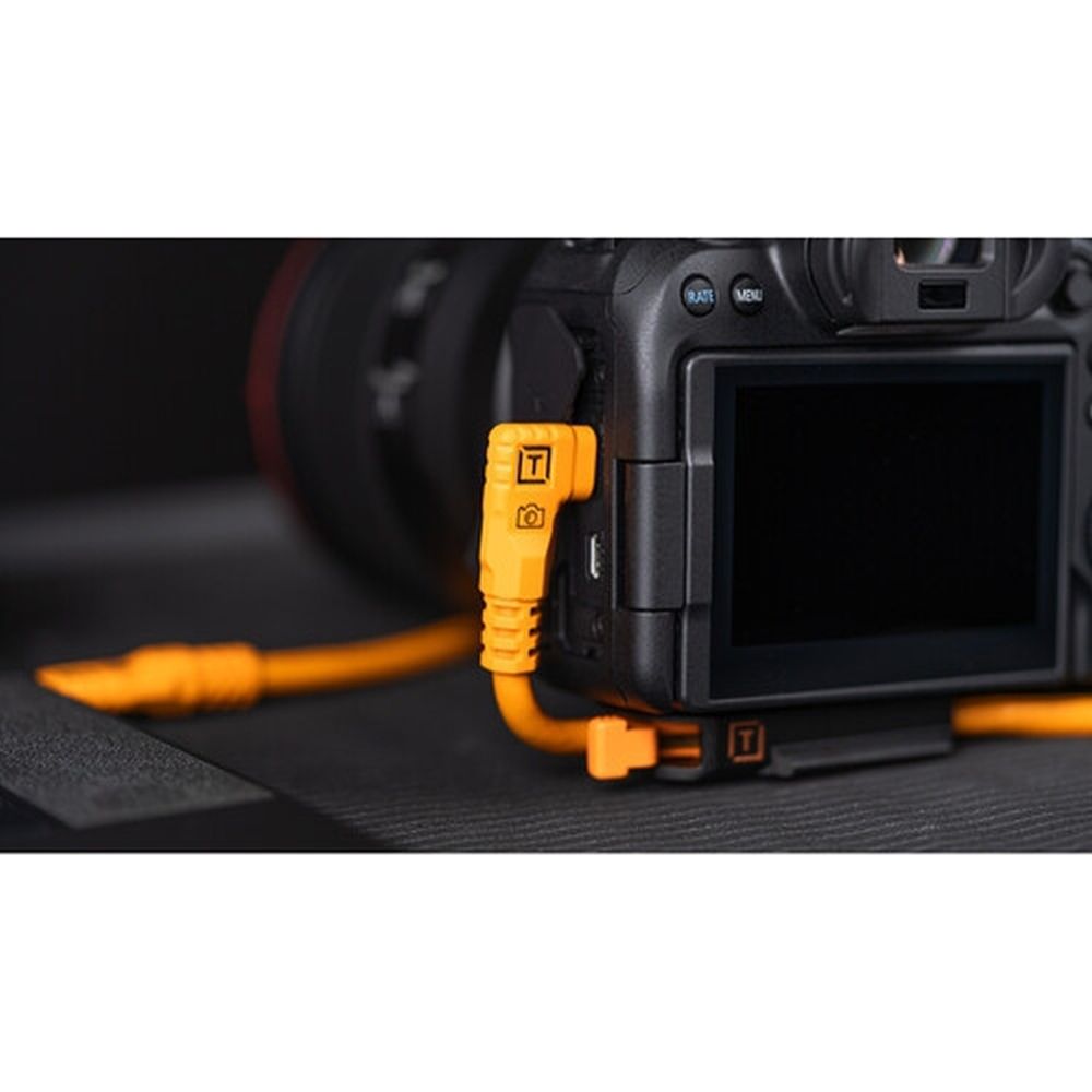 Tether Tools TetherGuard LeverLock & cable set, USB-C straight to USB-C angled, 9.4 m non-reflective black