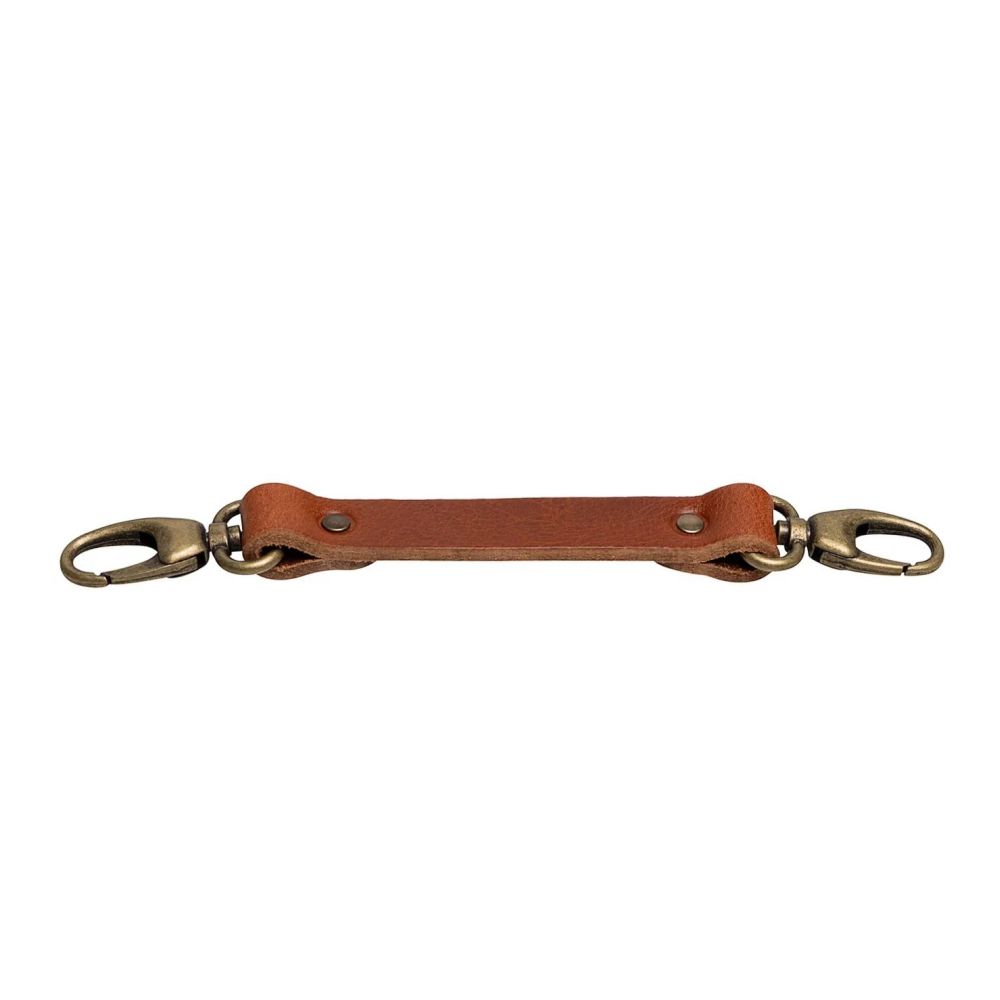 La cinghia pettorale Hantler Cognac / Ottone, grande 33 cm