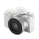 SmallRig 4734 Adattatore cold shoe con parabrezza peloso (bianco) per fotocamere Sony serie ZV