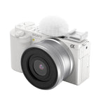 SmallRig 4734 Adattatore cold shoe con parabrezza peloso (bianco) per fotocamere Sony serie ZV