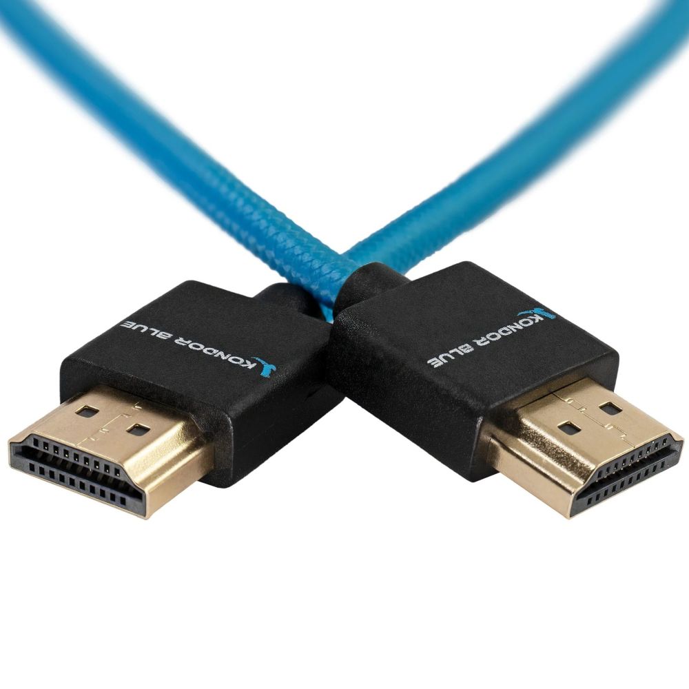 Cavo a treccia sottile Kondor Blue HDMI to HDMI 16" per monitor on-camera