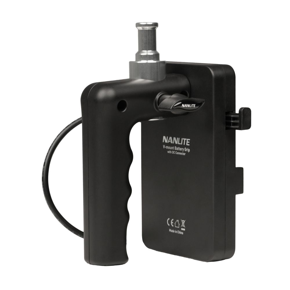 Impugnatura per batteria a V Nanlite con connettore DC