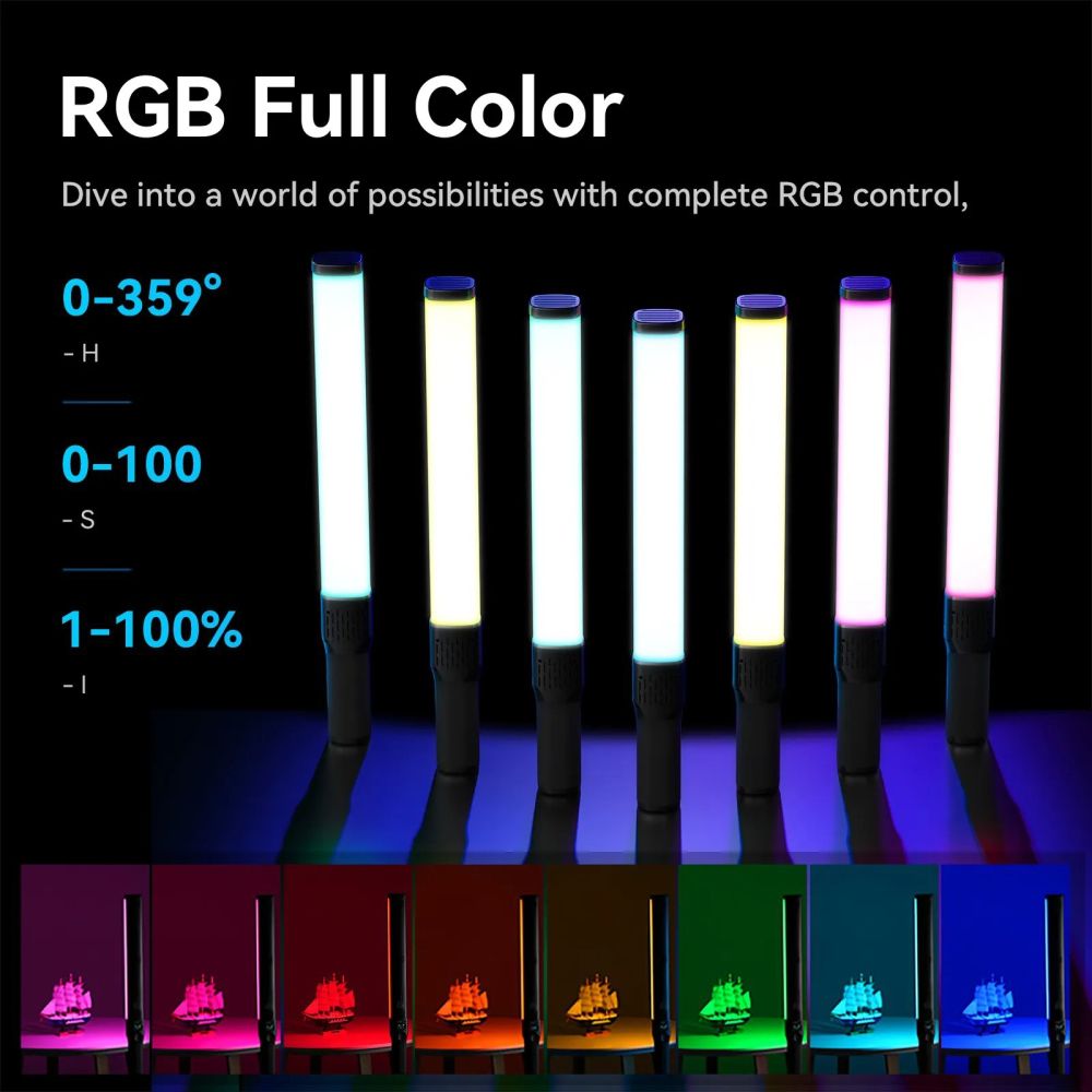 Ulanzi VL360 RGB 40W Pro Tubo Light Stick con handvat